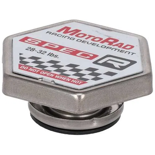 MRD501 – MOTOR RAD AM Radiator Cap, OE Replacement 32 PSI Maximum Pressure Hexagon Silver Stainless Steel/ Rubber Spe...